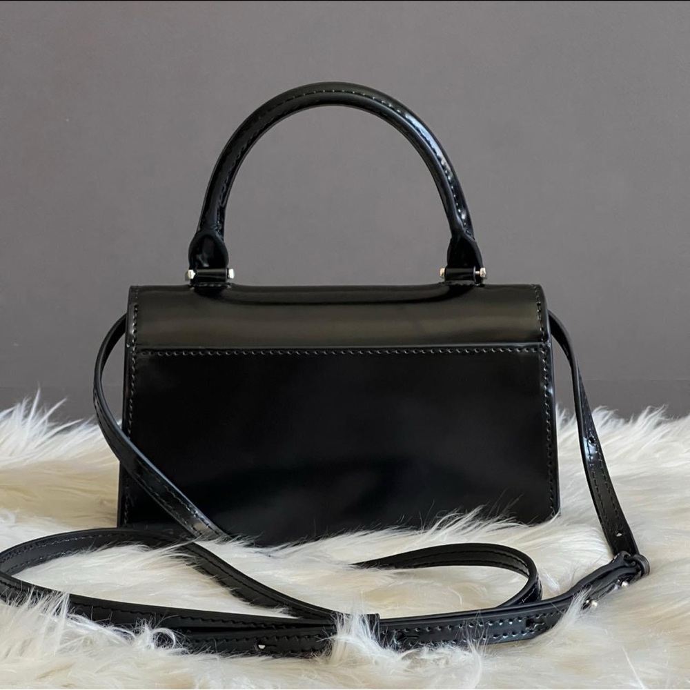 💰SOLD - 148865 - Tory Burch T Monogram Bon Bon Spazzolato Mini Top-handle Bag - Picture 5 of 13